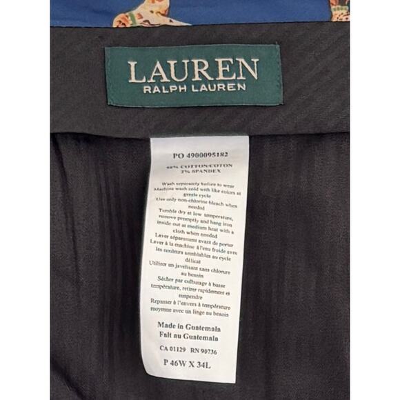 Ralph Lauren Men’s Preppy Burgundy Corduroy Cuffed Career Pants Size 46x34 - Picture 7 of 7